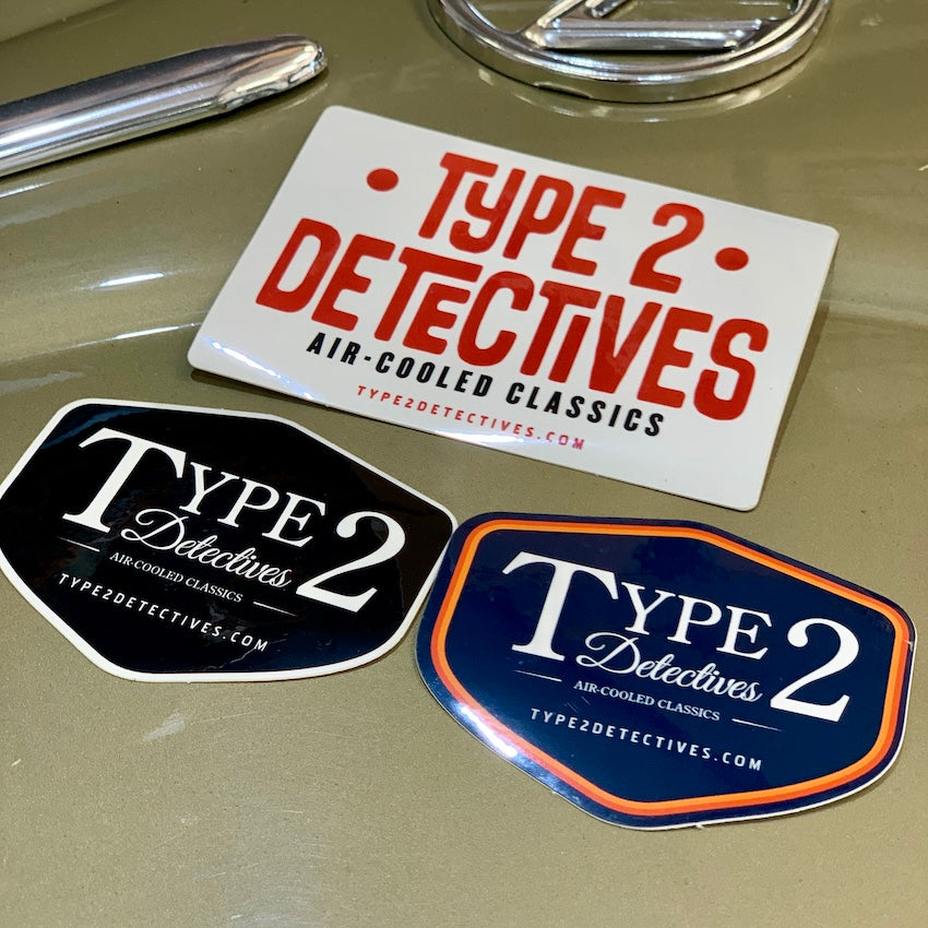 Type 2 Detectives Stickers x3 (one of each)