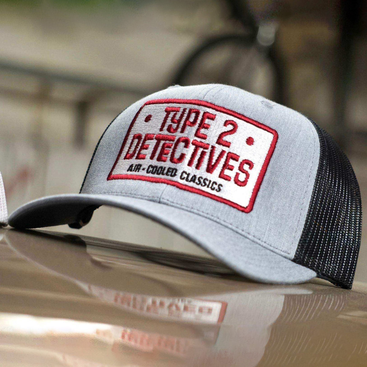 Type 2 Detectives Trucker Cap Heather and Black