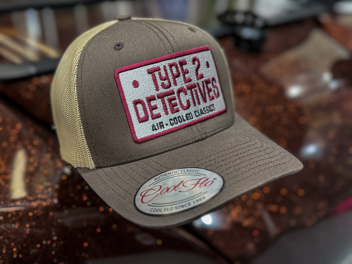 Type 2 Detectives Trucker Cap Brown and Tan