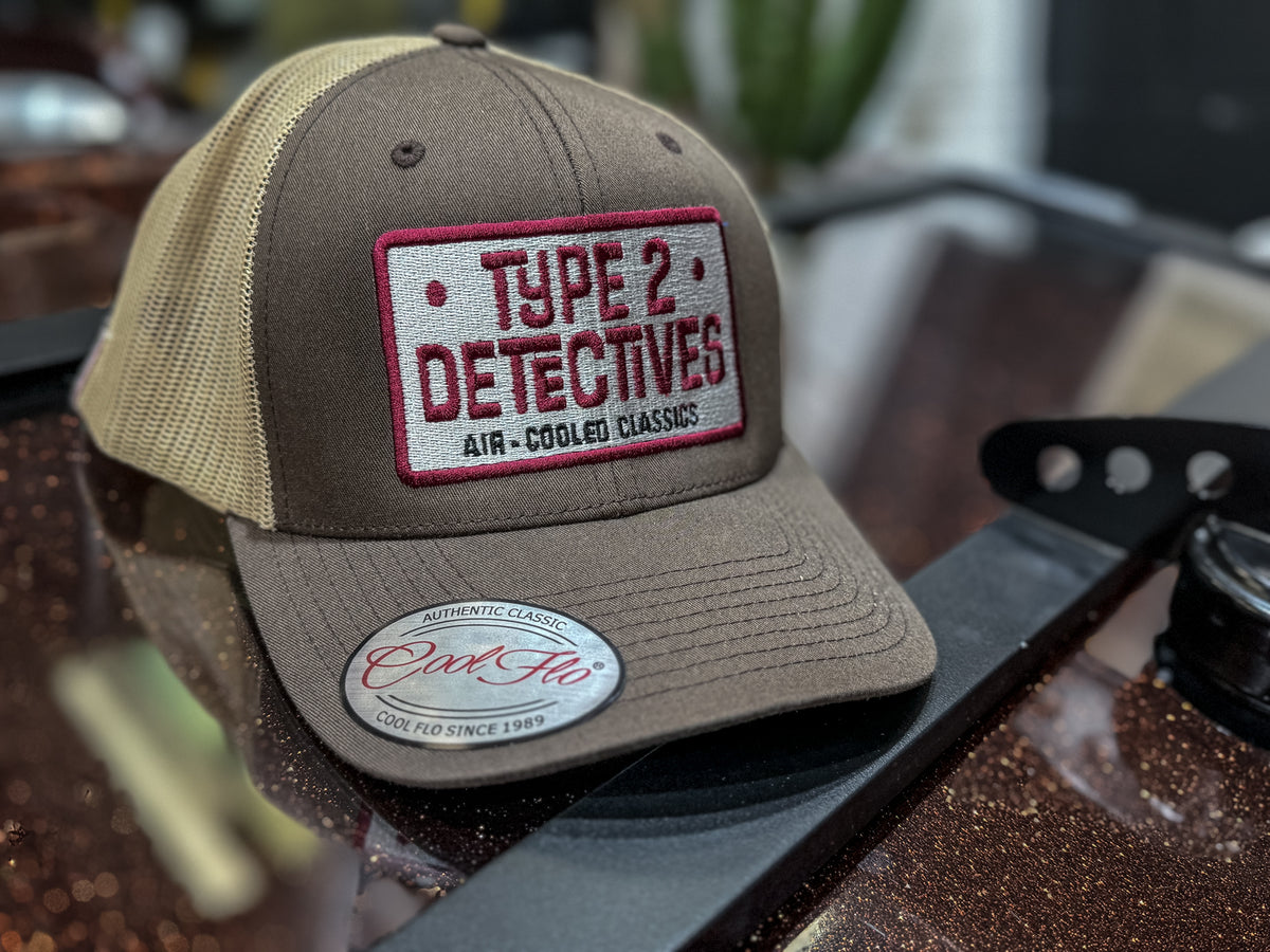 Type 2 Detectives Trucker Cap Brown and Tan