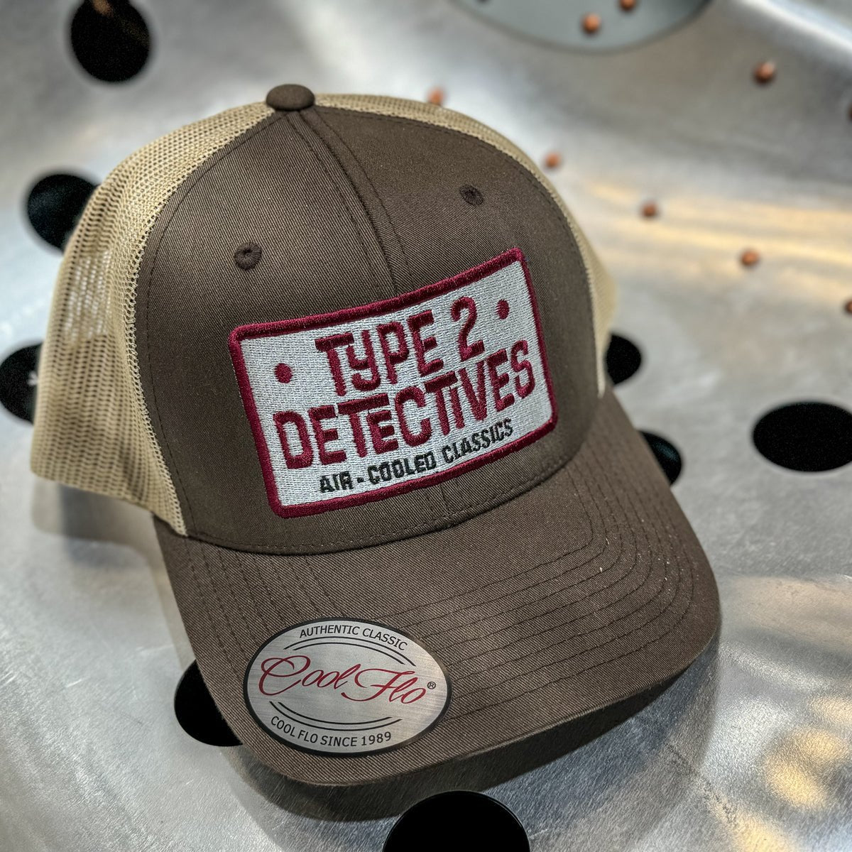 Type 2 Detectives Trucker Cap Brown and Tan